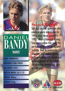 1996 Select AFL #366 Daniel Bandy Back